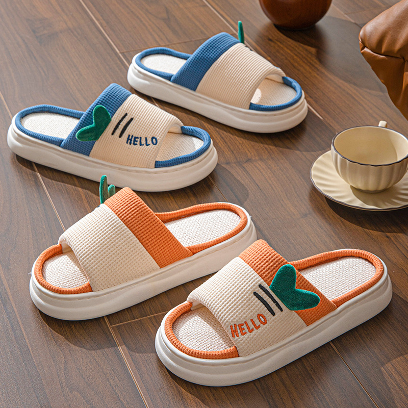 Textiles For Home - New Style Linen Slippers for Women