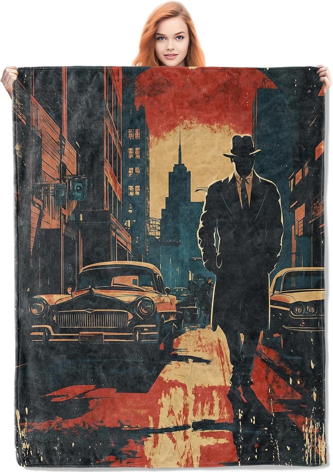 Home Of Textiles - Noir Detective Blanket Gifts for Women