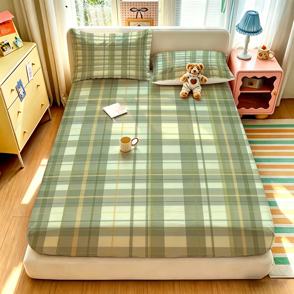 90G 3-Piece Bedding Set 1 Fitt - Bed Sheet Microfiber 评论和价格