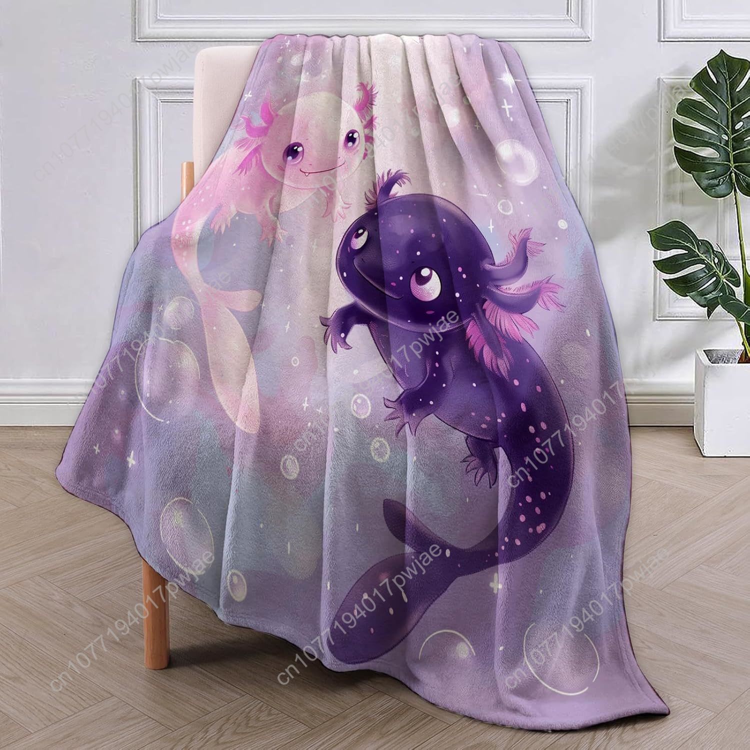 Axolotl Blanket Cute Axolotls  - Home Of Textiles 评论和价格