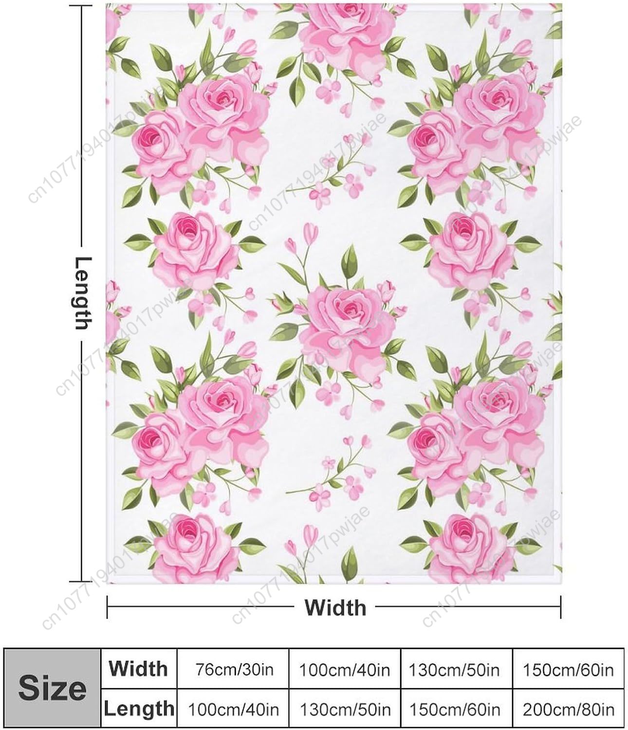 Pink Flower Throw Blanket Flor - Home Of Textiles 评论和价格