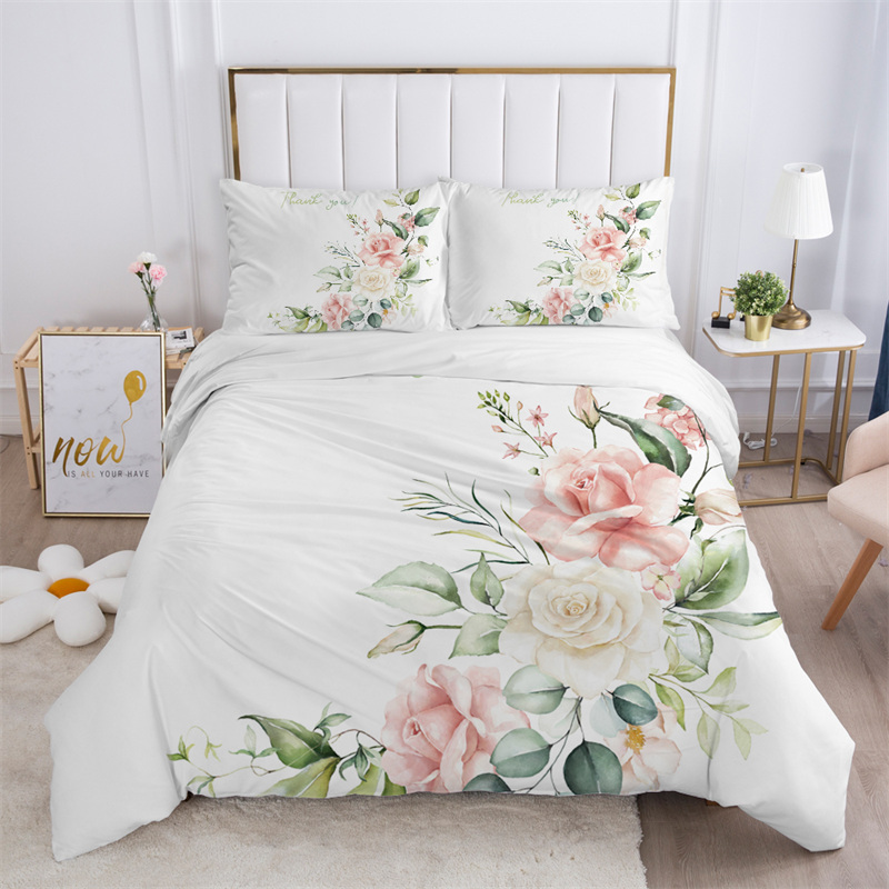 Rustic Flower White Bedding Se - Bed Sheet Microfiber 评论和价格