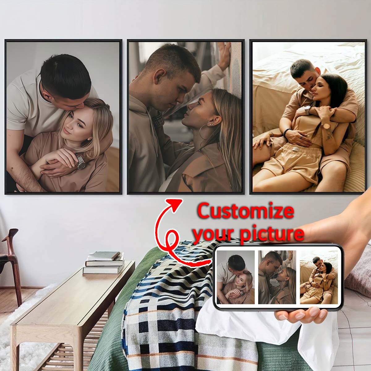 Triptych - 2D custom photo woo - Textiles For Home 评论和价格