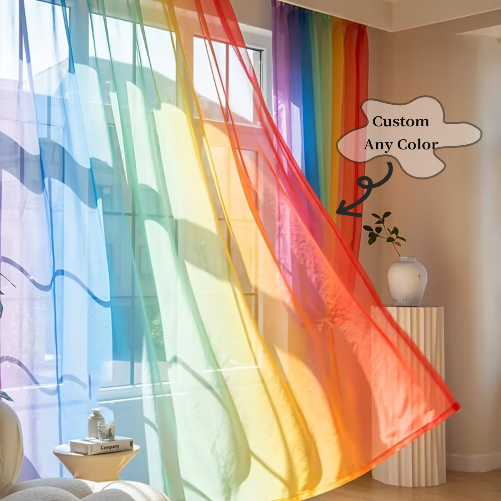 Custom 2D Flat 2pcs Sheer Curt - Textiles For Home 评论和价格