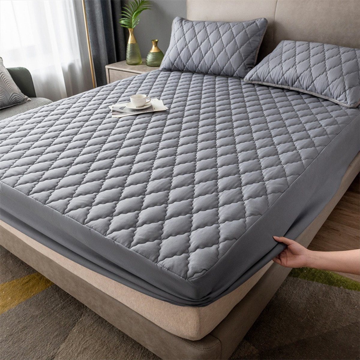 Learned- Waterproof Fitted Bed - Bed Sheet Microfiber 评论和价格