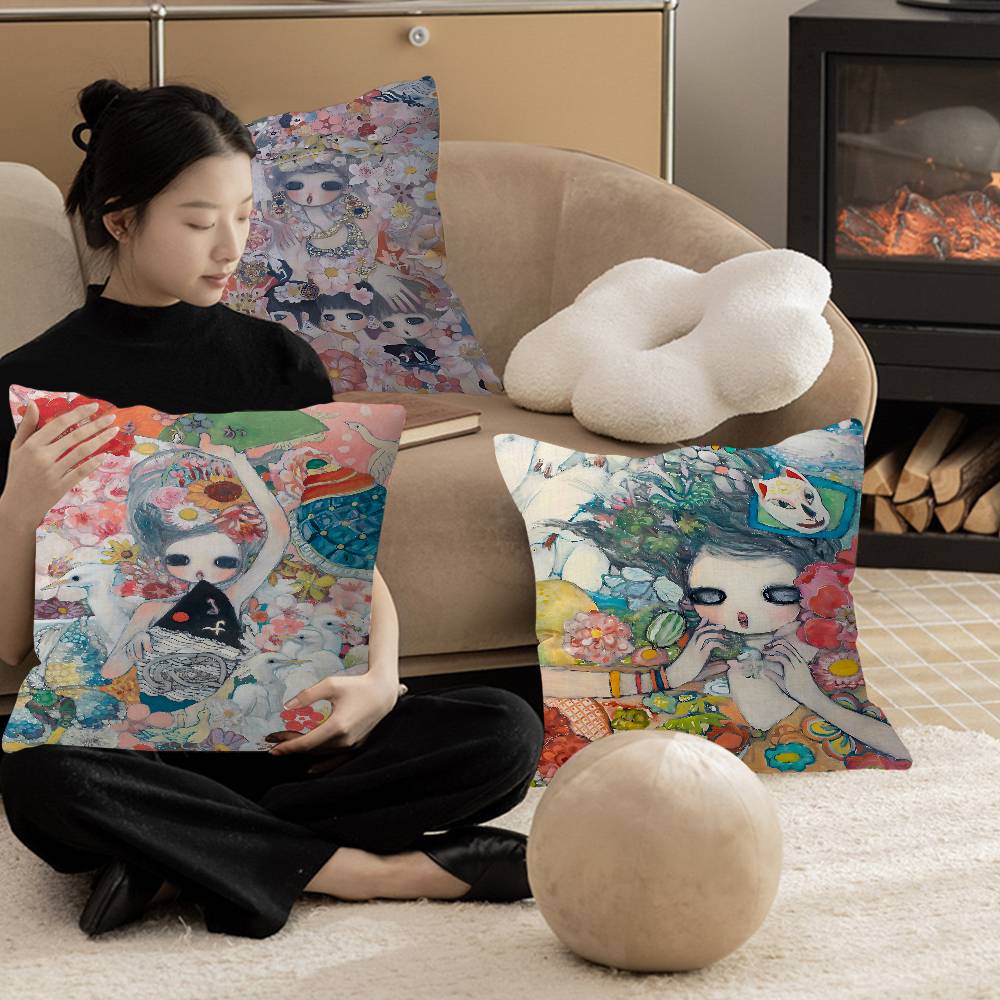 Aya Takano Cartoon pillow cove - Aya Home Textiles 评论和价格