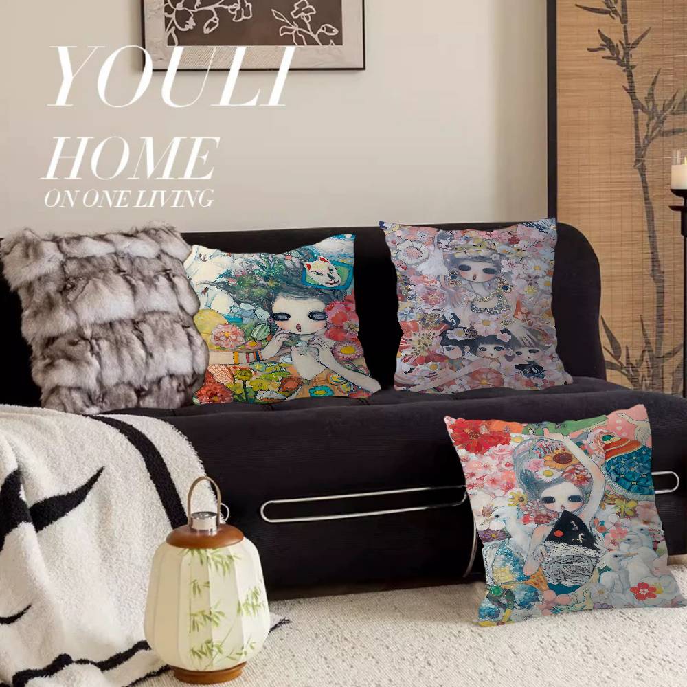 Aya Takano Cartoon pillow cove - Aya Home Textiles 评论和价格