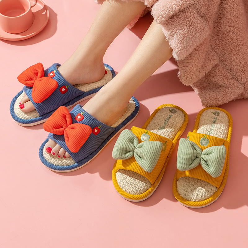 Comfort Linen Slippers for Cou - Textiles For Home 评论和价格