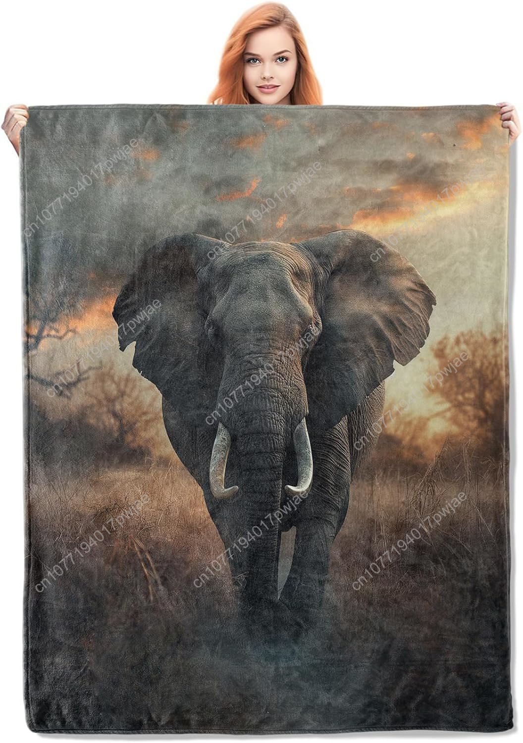 Elephant Fleece Blanket, Reali - Home Of Textiles 评论和价格
