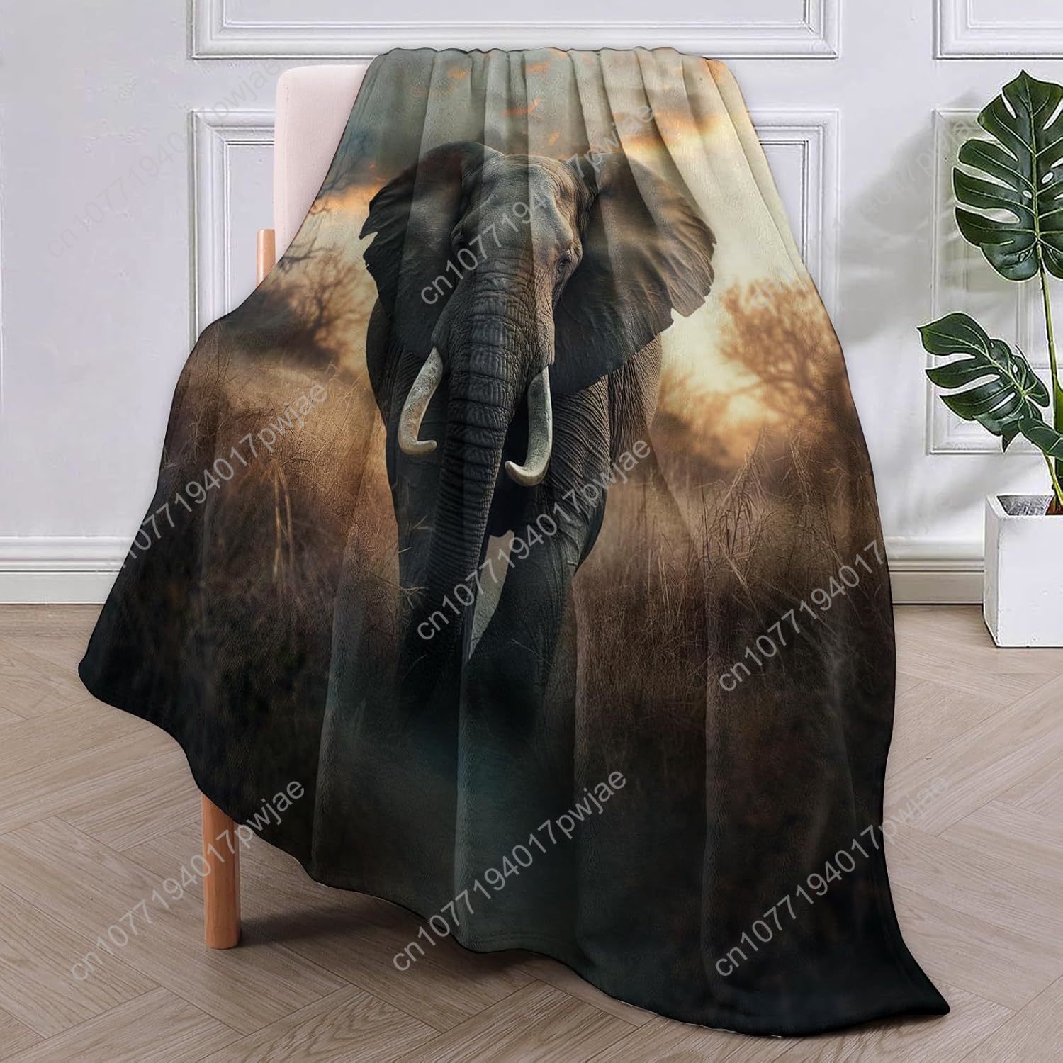 Elephant Fleece Blanket, Reali - Home Of Textiles 评论和价格