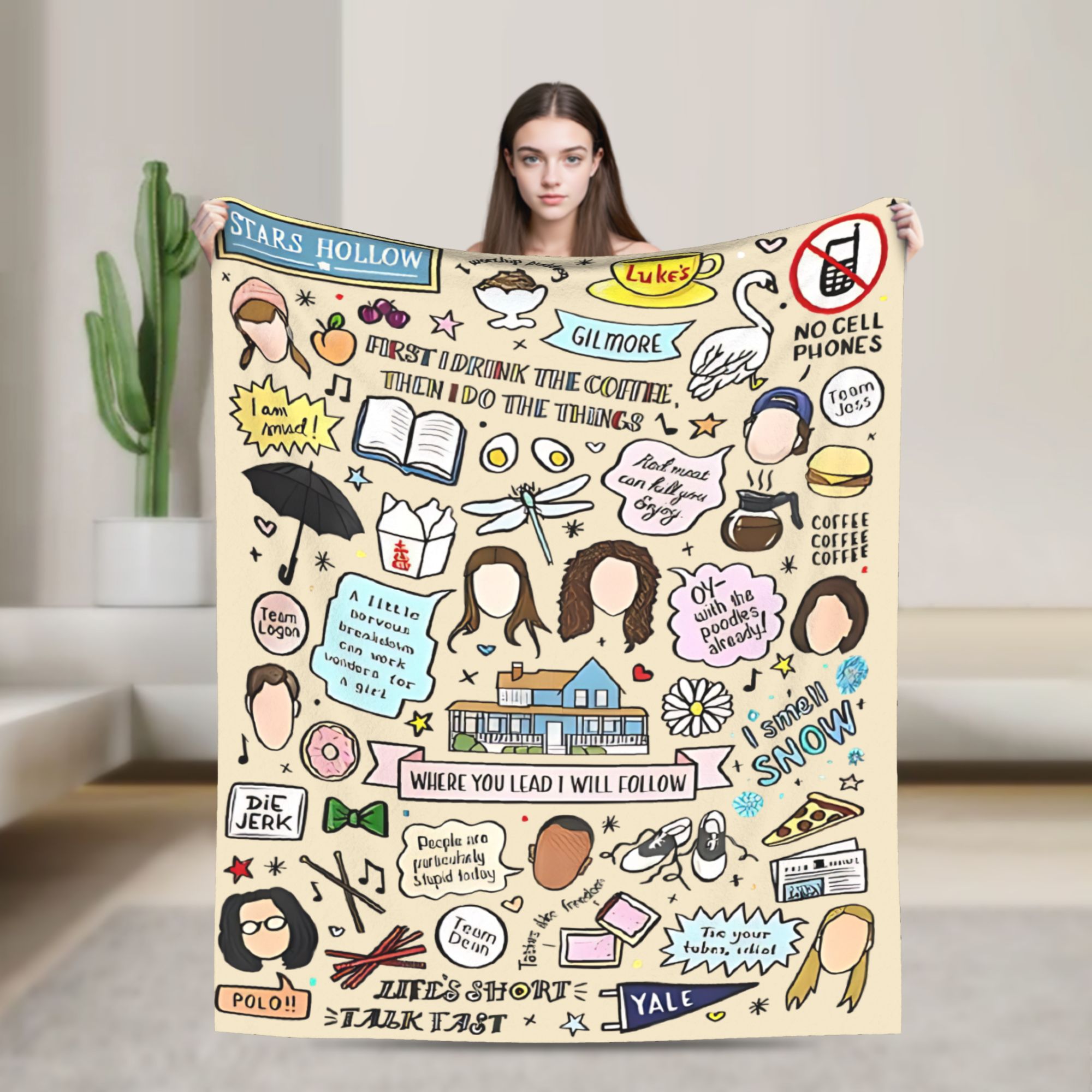 Gilmore Girls Blanket Coral Fl - Quality Home Textiles 评论和价格