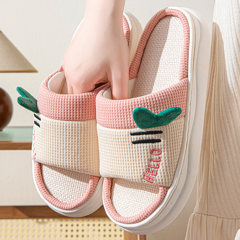 New Style Linen Slippers for W - Textiles For Home 评论和价格