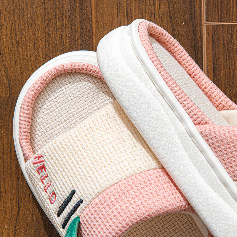 New Style Linen Slippers for W - Textiles For Home 评论和价格