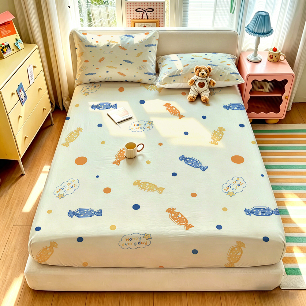 90G 3-Piece Bedding Set 1 Fitt - Bed Sheet Microfiber 评论和价格