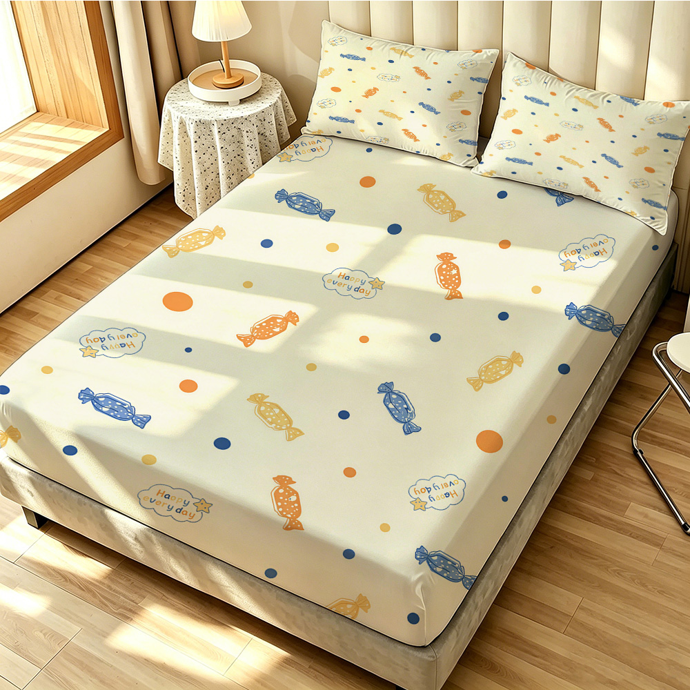 90G 3-Piece Bedding Set 1 Fitt - Bed Sheet Microfiber 评论和价格