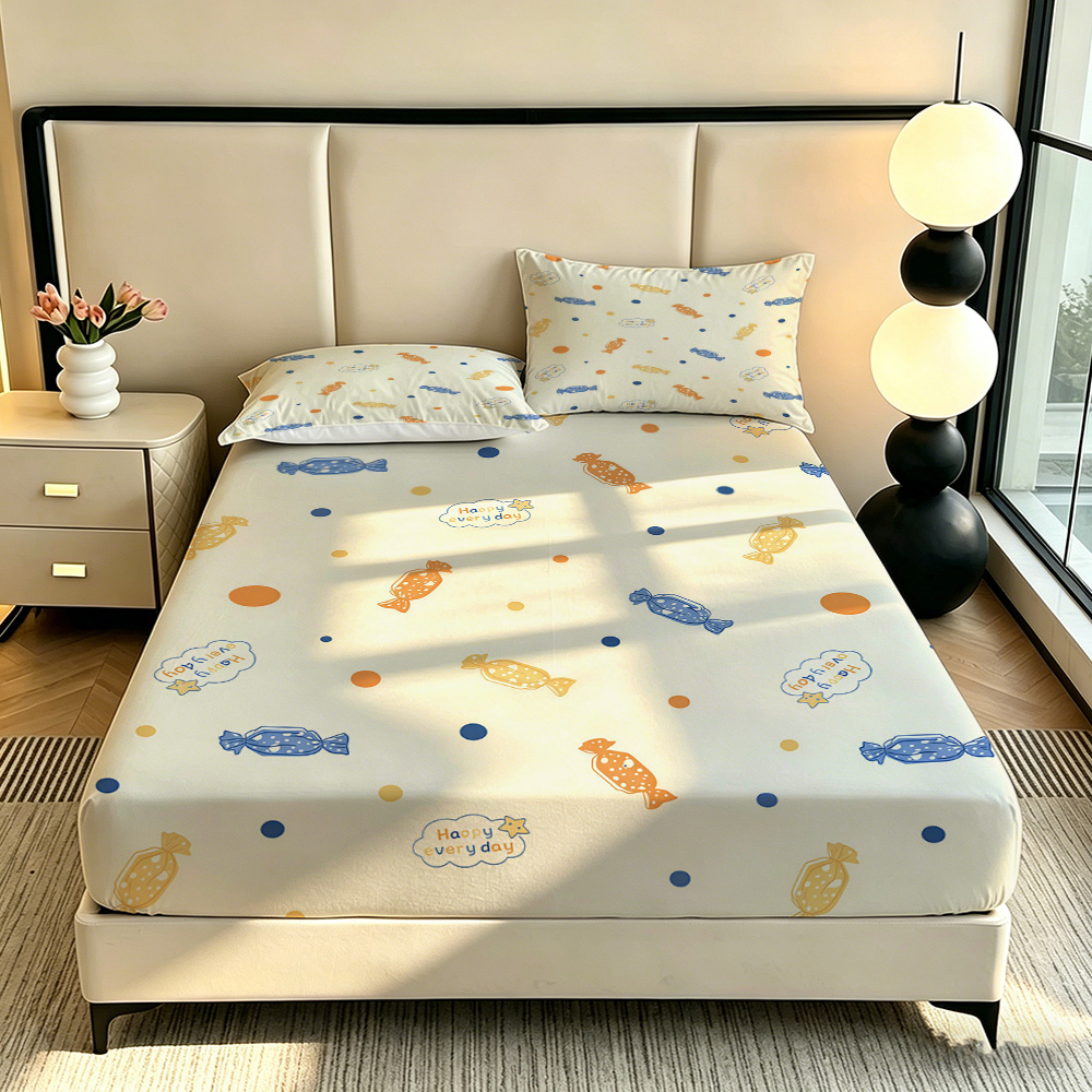 90G 3-Piece Bedding Set 1 Fitt - Bed Sheet Microfiber 评论和价格