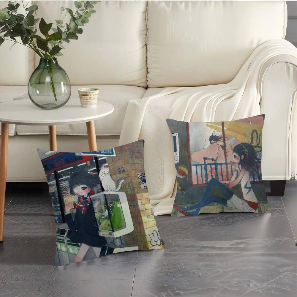 Art Aya Takano Girl  Pillow An - Aya Home Textiles 评论和价格
