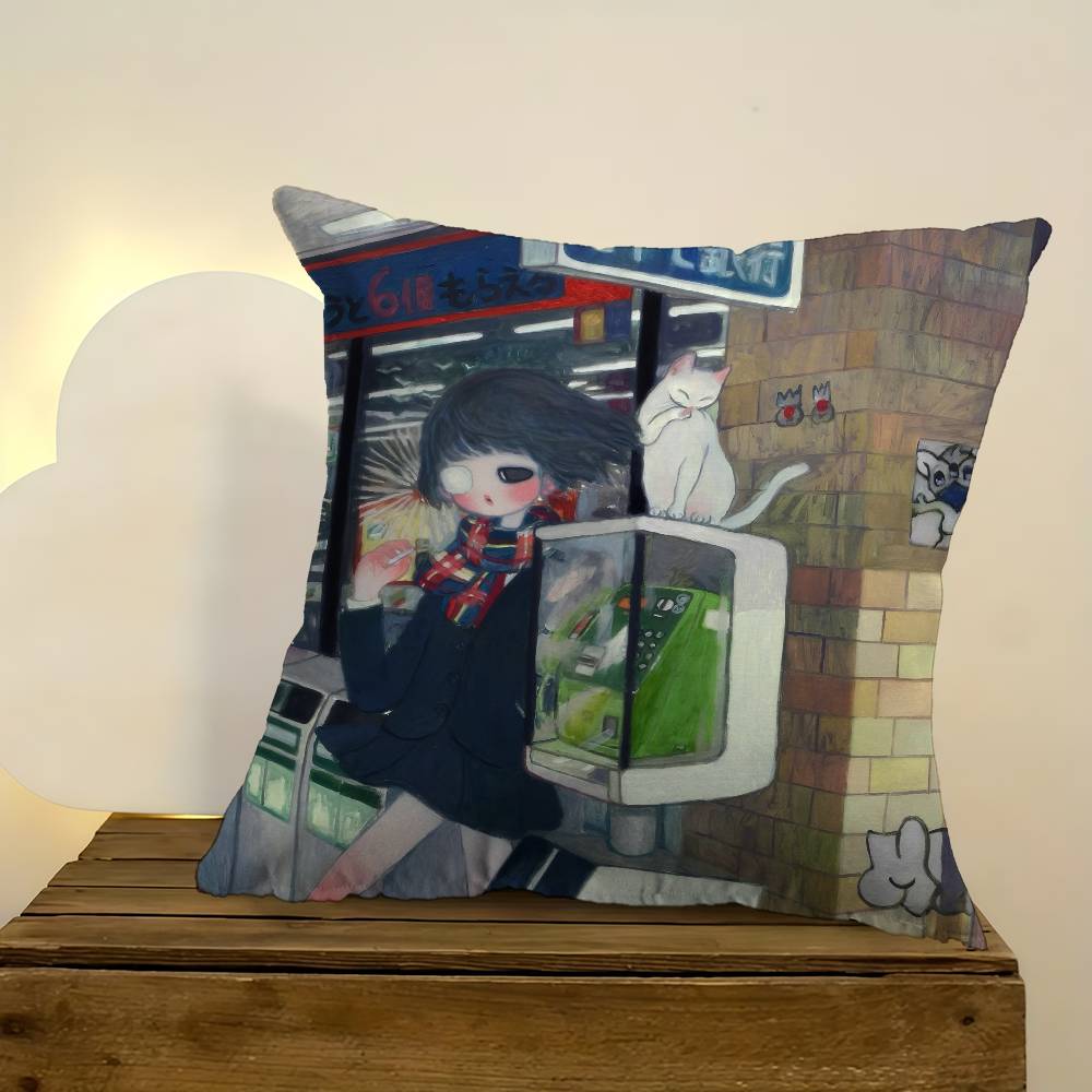 Art Aya Takano Girl  Pillow An - Aya Home Textiles 评论和价格