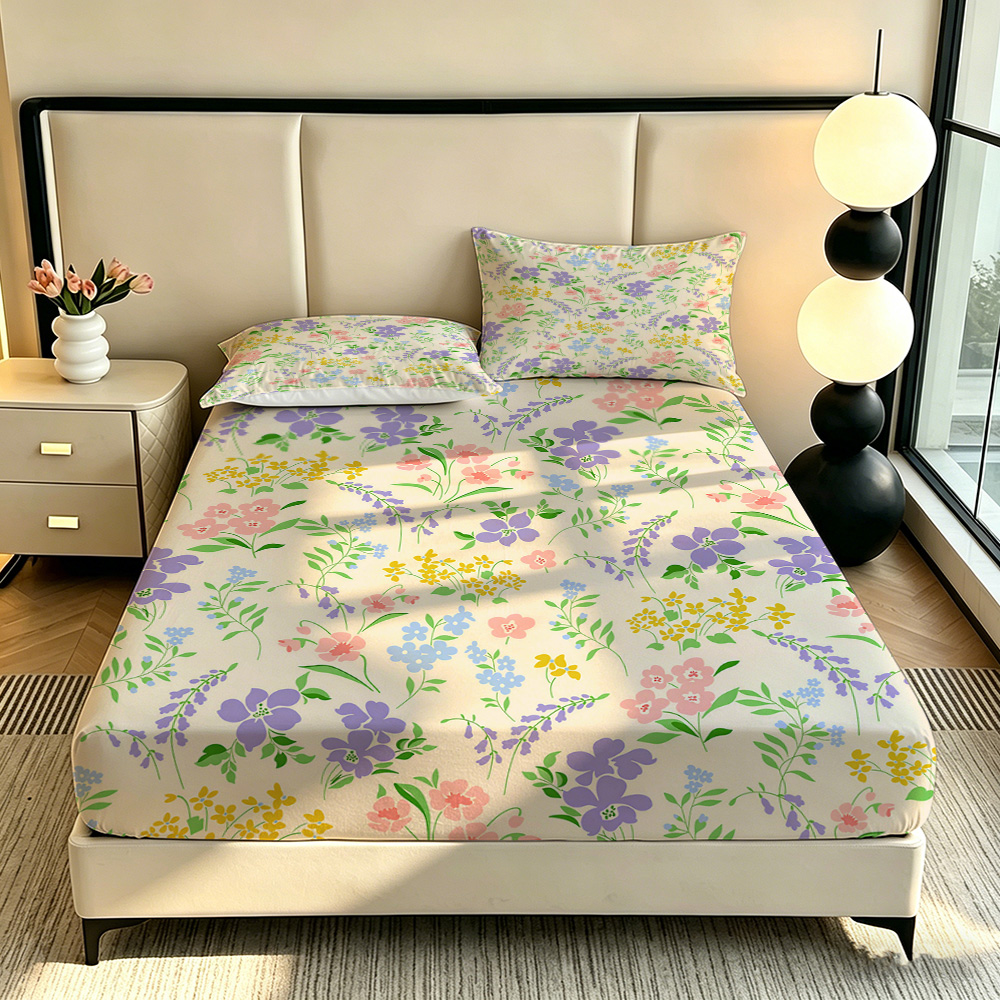 90G 3pcs Bedding Set 1 Fitted  - Bed Sheet Microfiber 评论和价格