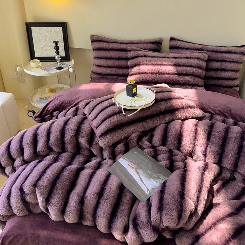 Rabbit velvet milk velvet thic - Bed Sheet Microfiber 评论和价格