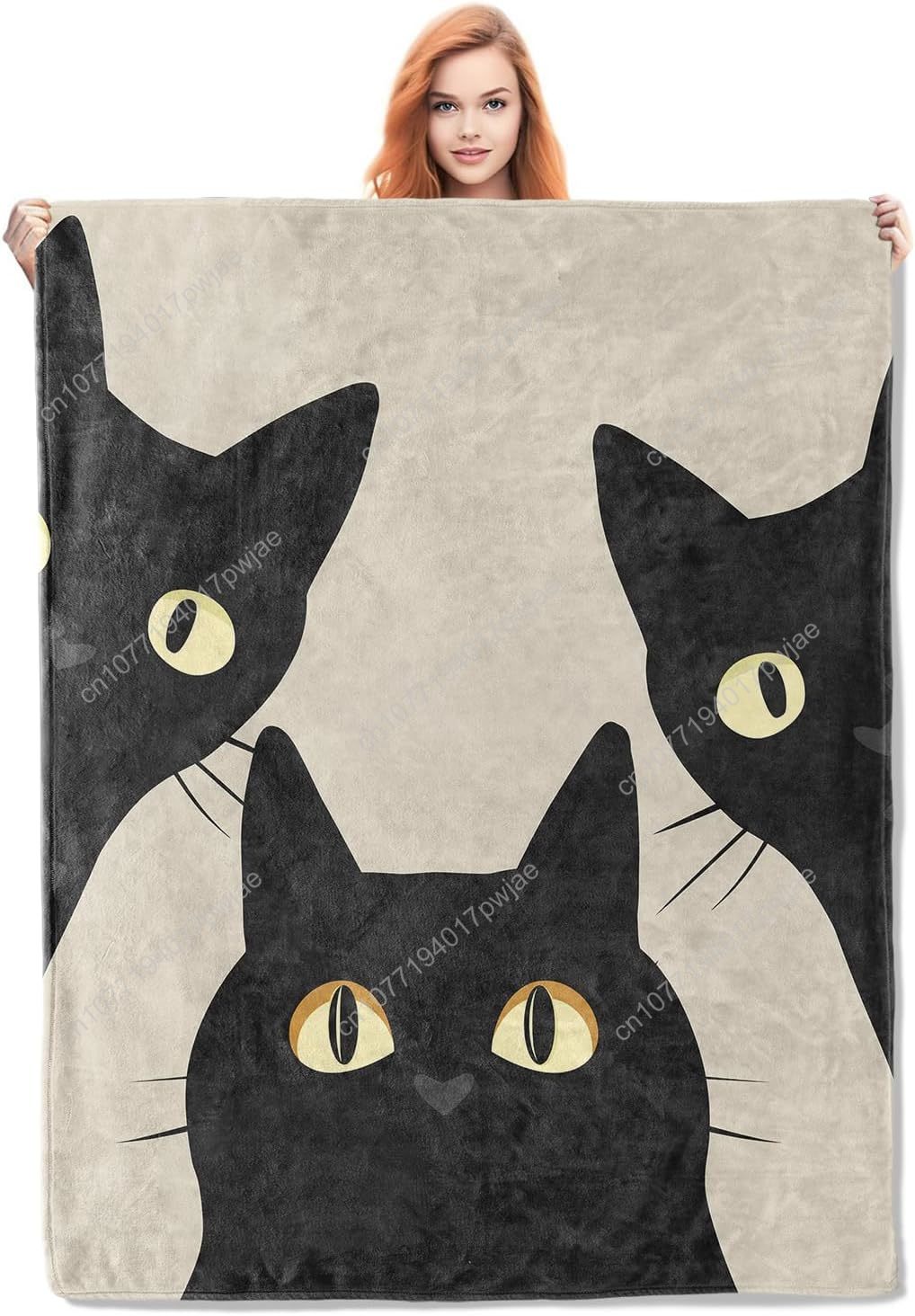 Funny Cat Blanket Gifts for Wo - Home Of Textiles 评论和价格